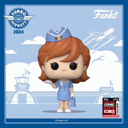 Funko Pop Franny Funko in Stewardess Uniform - Exclusivo C2E2