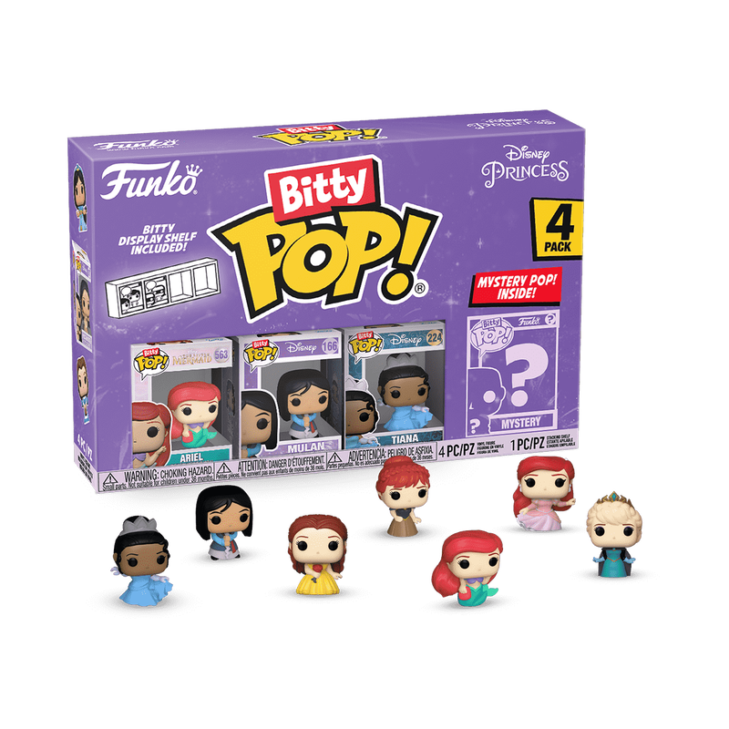 Bitty Pop Princesas Disney 4-Pack Serie 1 - Disney