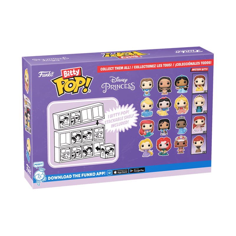 Bitty Pop Princesas Disney 4-Pack Serie 1 - Disney