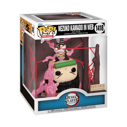 Funko Pop Deluxe Nezuko Kamado en Telaraña Exclusivo GITD - Demon Slayer: Kimetsu No Yaiba