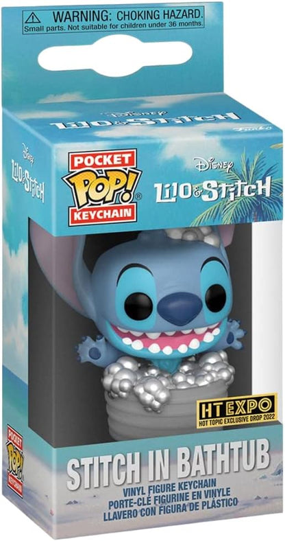 Llavero Funko Pop Stitch en la bañera Exclusivo - Disney Lilo & Stitch