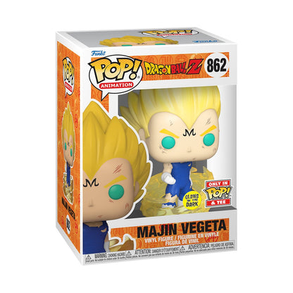 Paquete de 2: Funko Pop y Playera Majin Vegeta 862 GITD - Dragon Ball Z